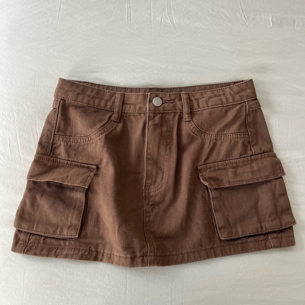 SHEIN Chocolate Brown Mini Skirt